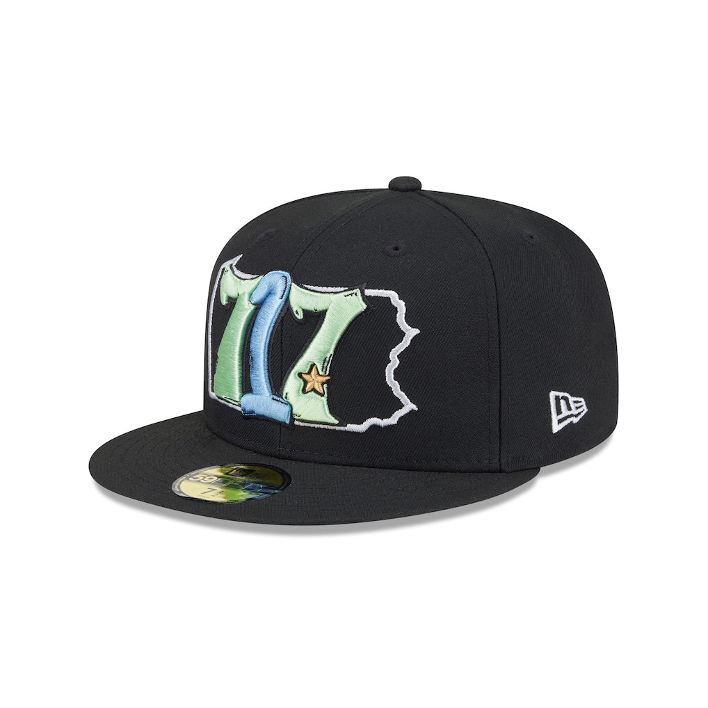 New Era Harrisburg Senators Black Theme Nights 59FIFTY Fitted Hat