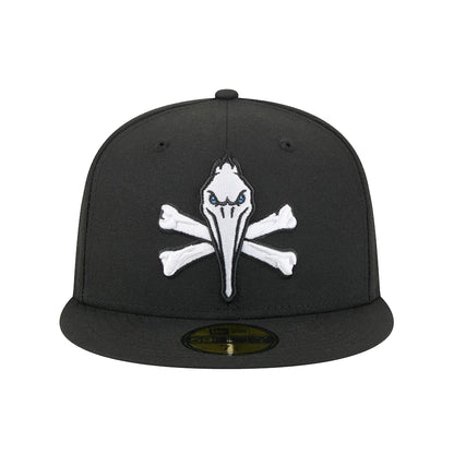 New Era Myrtle Beach Pelicans Black Theme Nights 59FIFTY Fitted Hat