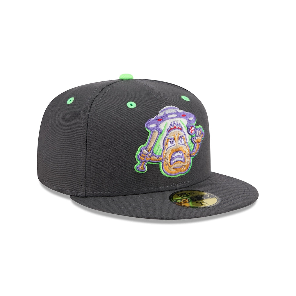 New Era New Hampshire Fisher Cats Grey Theme Nights 59FIFTY Fitted Hat