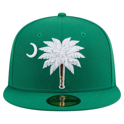 New Era Myrtle Beach Pelicans Green Theme Nights 59FIFTY Fitted Hat