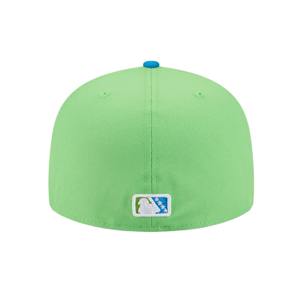 New Era Pensacola Blue Wahoos Neon Green Theme Nights 59FIFTY Fitted Hat